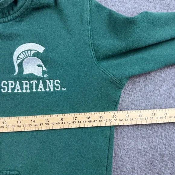 Stadium Athletics Zip Hoodie Kids Large Green Michigan State Spartans Fleece - Picture 5 of 6
